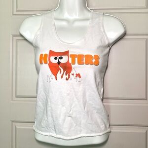 Hooters logo White and Orange Baby Tee Tank